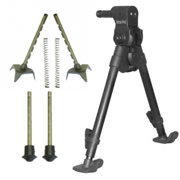 Versa-Pod Battlepack for Accuracy International: 9-12" bench bipod, includes Raptor, rubber, ski fee