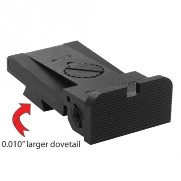 Kensight - Bomar (BMCS) - Adjustable Target 1911 Rear Sight, Fully Serrated Sight Blade - Rounded Co