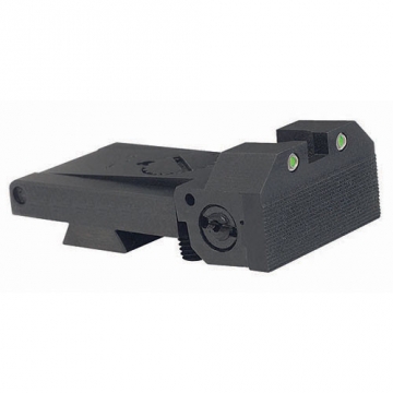 Kensight - Bomar (BMCS) - Deep Sight Notch 0.120", Tritium Adjustable Rear Night Sight w/ Arctic Whi