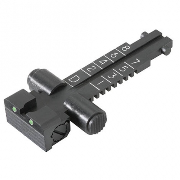 Kensight AK-47 Adjustable Tangent Rear Sight, 0.077" TRIJICON Tritium Inserts, Graduated from 100M t