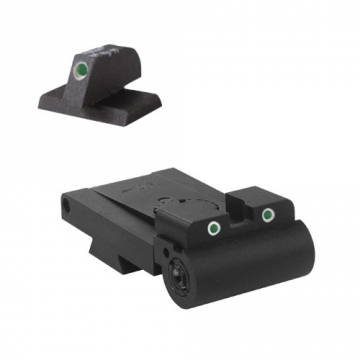 Kensight - Rollo - 1911 Low-Profile Adjustable Tritium Night Sight Set (860-098) w/ 0.200" Tall, Tri