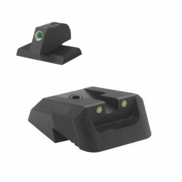 Kensight - (DFS) - Fixed Rear 1911 Night Sight - Recessed Blade, Tritium w/White Outlines, Fits NOVA