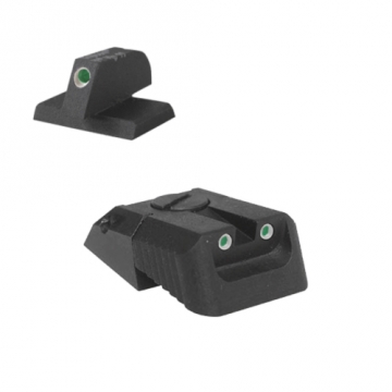 Kensight - (DAS) - Adjustable Rear 1911 Night Sight - Elevation Only, Recessed Blade, Tritium w/Whit