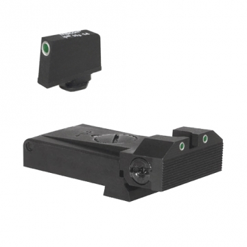 Kensight Fully Adjustable Tritium Dot Rear Sight for Glock 17, 22... w/ Beveled Blade with Serration