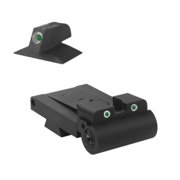 Kensight - Rollo - 1911 Low-Profile Adjustable Tritium Night Sight Set (860-098) w/ 0.200" Tall, Tri