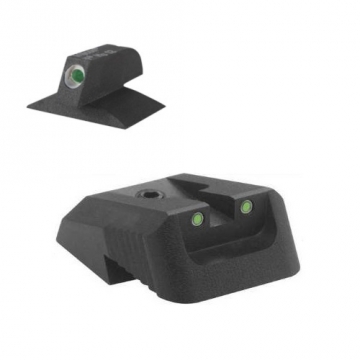 Kensight - (DFS) - Fixed Rear 1911 Night Sight - Recessed Blade, Tritium w/White Outlines, Fits NOVA