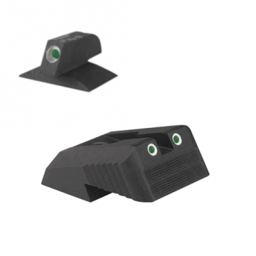 Kensight - (DFS) - Fixed Rear 1911 Night Sight - Serrated Blade, Tritium w/White Outlines, Fits NOVA