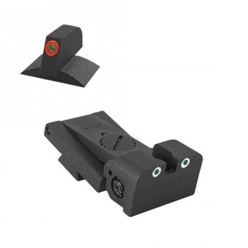 Kensight - Bomar (BMCS) - Adjustable Tritium Dot Rear Sight, Serrated Rounded Blade (860-093) w/ 0.2