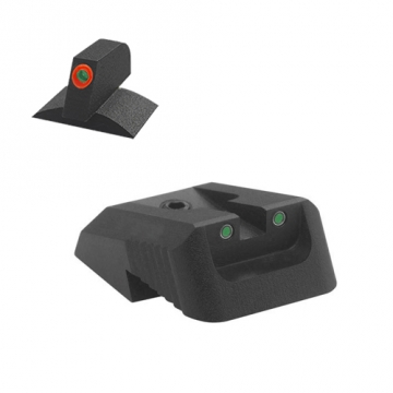 Kensight - (DFS) - Fixed Rear 1911 Night Sight - Recessed Blade, Tritium w/White Outlines, Fits NOVA