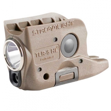 Streamlight TLR-6 HL G Glock 42, 43 & 48 Non Railed Weapon Light with Green Laser in Flat Dark Earth