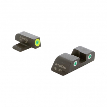 Ameriglo Custom Classic Sight Set for Springfield Armory XD (Excludes OSP) - Green Tritium LumiGreen