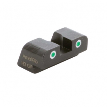 Ameriglo Rear Night Sight for SIG Sauer/ XD, Hellcat (non OSP) - Green Tritium 2-dot White Outlines