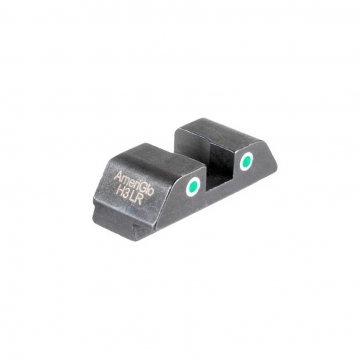 Ameriglo Tritium Rear Sight for Glock 42,43,43X,48 - Green Tritium 2-Dot White Outlines