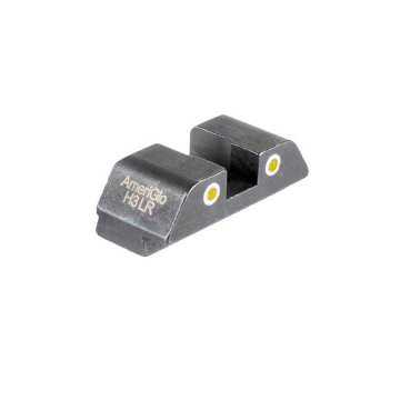 Ameriglo Tritium Rear Sight for Glock 42,43,43X,48 - Yellow Tritium 2-Dot White Outlines