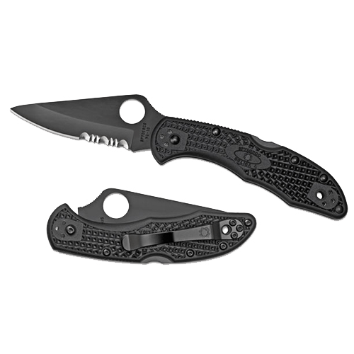 Spyderco Delica4 Combo Blade Blk