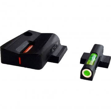 Hiviz Litewave H3 Tritium Express Handgun Sight Green/orange Litepipes White Front Ring S&w Sheild