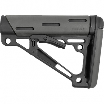 Hogue Overmolded Collapsible Buttstock Grey Fits Mil-spec Buffer Tubes