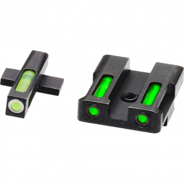 Hiviz Litewave H3 Handgun Sight Xd/xds/xde/xdm Green Litepipes White Front Ring