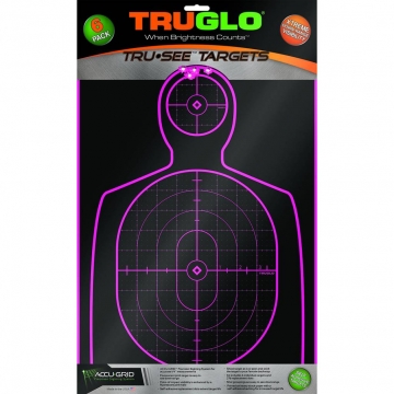 Truglo Trusee Splatter Silhouette Target Pink 12x18 6 Pk.