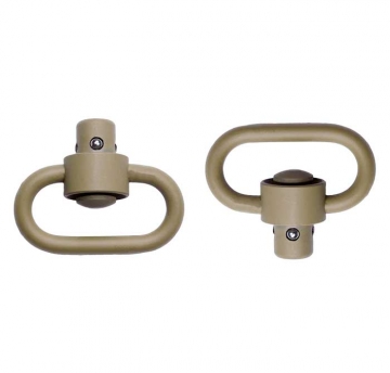 Grovtec Heavy-Duty Push Button Swivels - Desert Sand Cerakote Finish