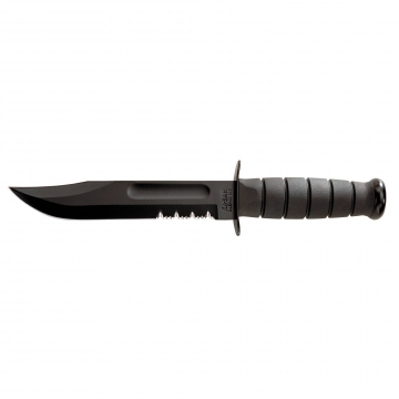 Kbar Fighting Knf 7" W/shth Blk Ser