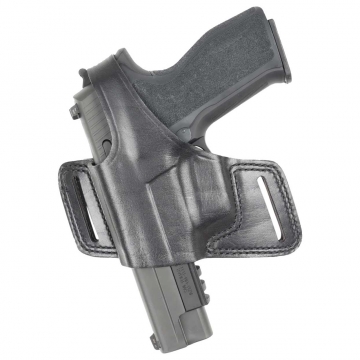 Bianchi Model 5 Black Widow Belt Slide Holster for Glock 17, 19 & More - Black, Left Hand