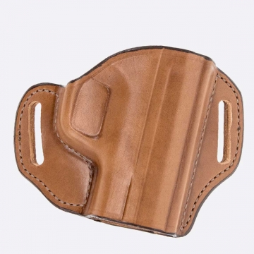 Bianchi Remedy Model 57 Belt Slide Leather Hip Holster for Glock 19, 23, or 32 - Tan - Right Hand