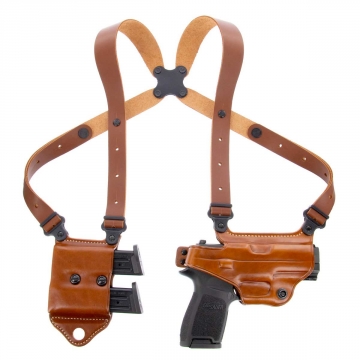 Galco Miami Classic II Shoulder Holster for Glock 17 - Right Hand - Tan