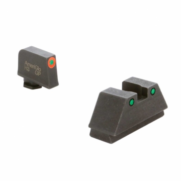 Ameriglo Suppressor Height Sights for Glock, GL-452 | XL Tall Green Tritium Orange Outline