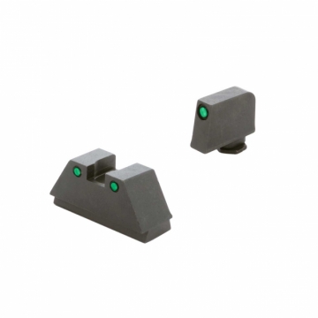 Ameriglo GL-813 Suppressor Height Sights for Glock  | XL Tall Green Tritium Black Outline