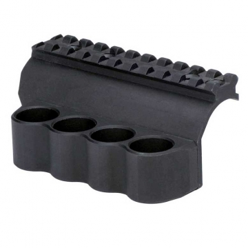 Mesa Tactical SureShell Benelli M2 Shell Holder Side Saddle & Picatinny Rail (4-Shell, 12-GA, 4 1/2