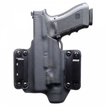 Blackpoint Tactical Leather Wing Light Mounted OWB Holster for Glock 20/21 with a Streamlight TLR-1
