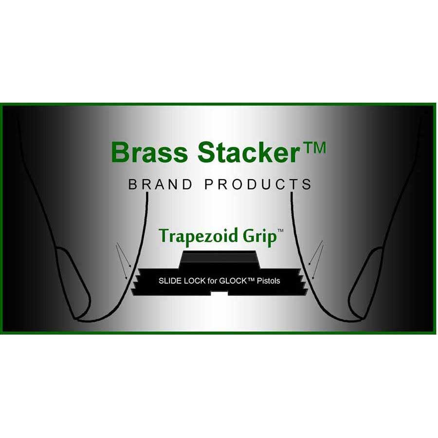 Brass Stacker Trapezoid Grip Slide Lock for Glock Pistols