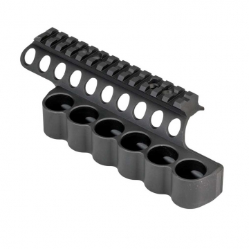 Mesa Tactical SureShell Mossberg 930 Side Saddle Shell Holder & Rail, Aluminum (6-Shell, 12-GA)