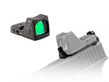 Trijicon RMR RM07 Adjustable LED With Dueck Defense RBU Glock Mount & Back Up Sight Base
