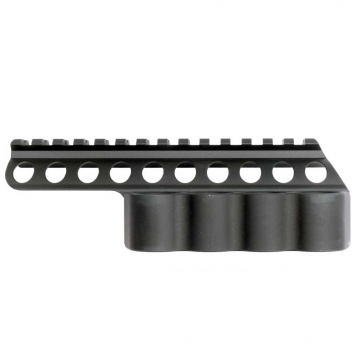 Mesa Tactical SureShell Remington V3 Side Saddle Shell Holder & Rail. Aluminum (4-Shell, 12-GA, 5¾)