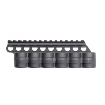 Mesa Tactical SureShell Polymer Remington V3 Side Saddle Shell Holder & Rail (6-Shell, 12-GA, 5¾ in