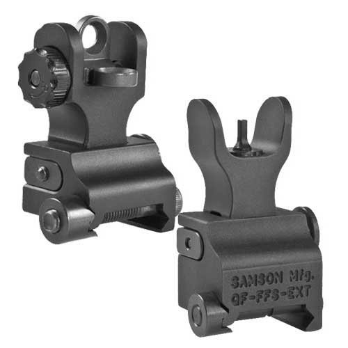 Samson Manufacturing Gas Block Hight Quick Flip Front & Rear Sight Package