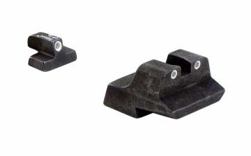 Trijicon SA14: S&W 10mm Long Rear, 3 Dot Green Front & Rear Night Sight Set