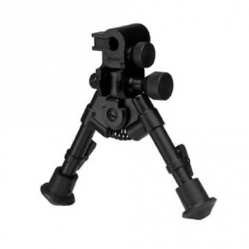 Versa-Pod Model 50: 5-7" "super short" prone bipod with rubber feet and universal adaptor (150-100),